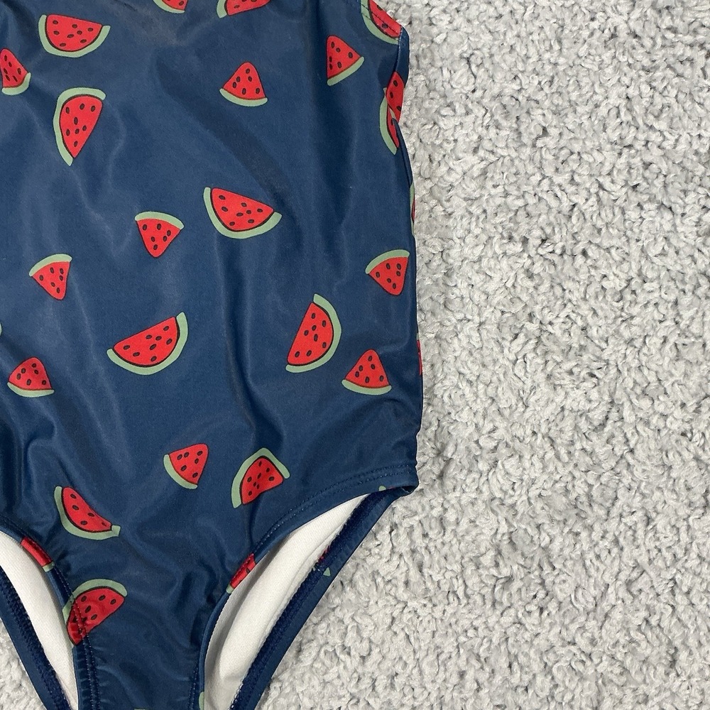 Carter's Baby Girls One Piece Swimsuit‎ Size 4T Blue Watermelon Print Pre-Owned - Picture 3 of 9